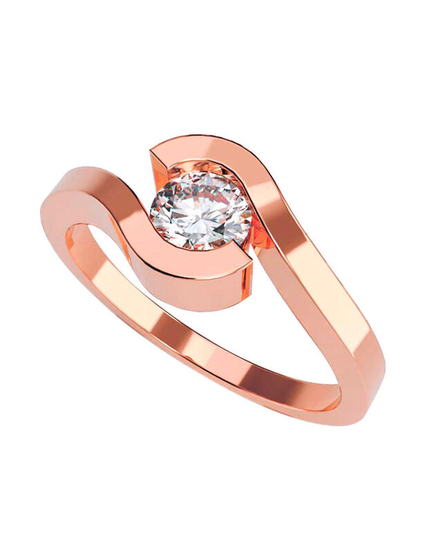 Anillo de Compromiso de 14K con Diamante de Lab... image number null