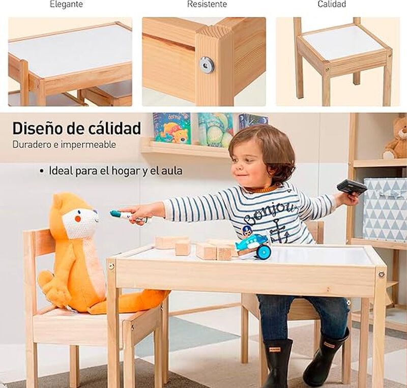 Set de Mesa y Sillas Montessori para Ni&ntilde;os Blue... image number null