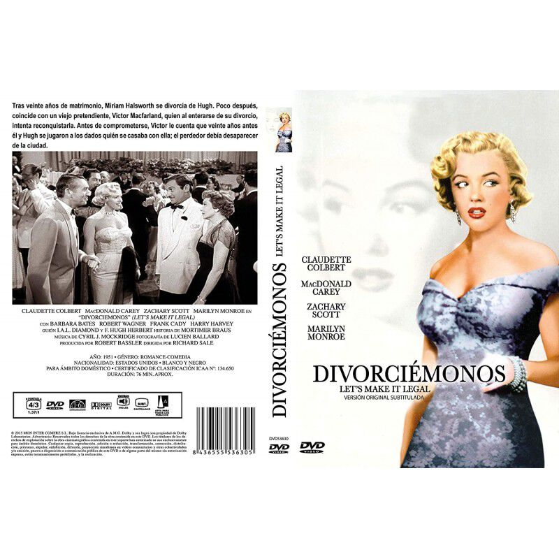 Divorci&eacute;monos [dvd] (1951) Let's Make It Legal image number null