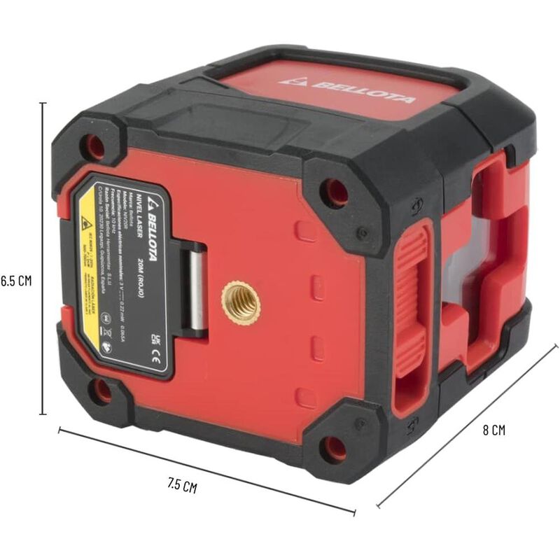 Nivel L&aacute;ser Bellota Rojo 20mts Profesional Mode... image number null