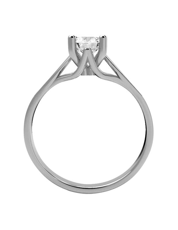 Anillo de Compromiso en Oro de 14K con Circonia... image number null