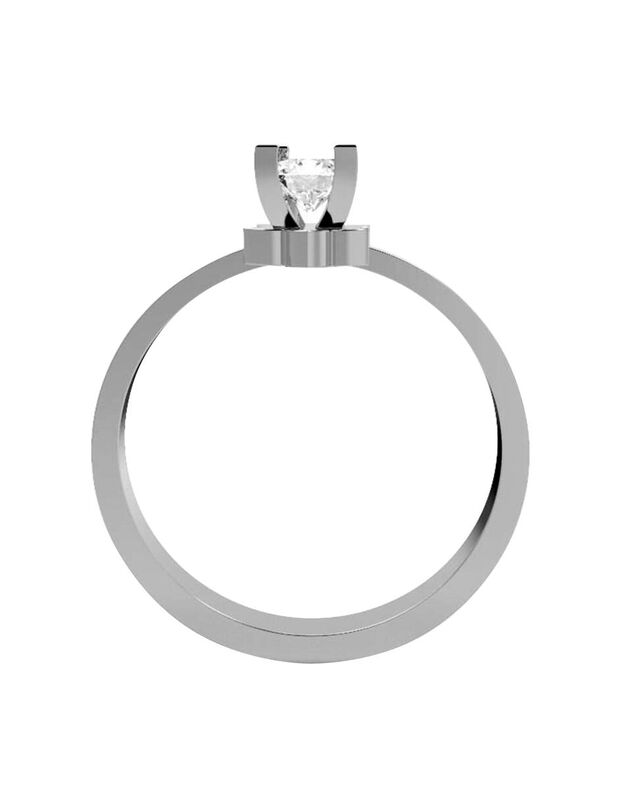 Anillo de Compromiso en Oro de 10K con Circonia... image number null