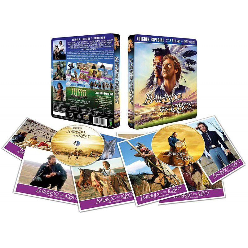 Bailando Con Lobos (bd + Dvd Edici&oacute;n Met&aacute;lica L... image number null