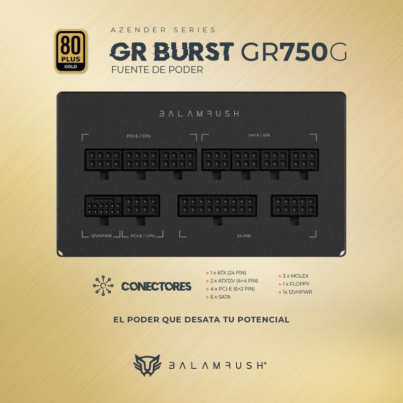 Fuente de Poder Balam Rush Gr Burst Gr750g 80 P... image number null