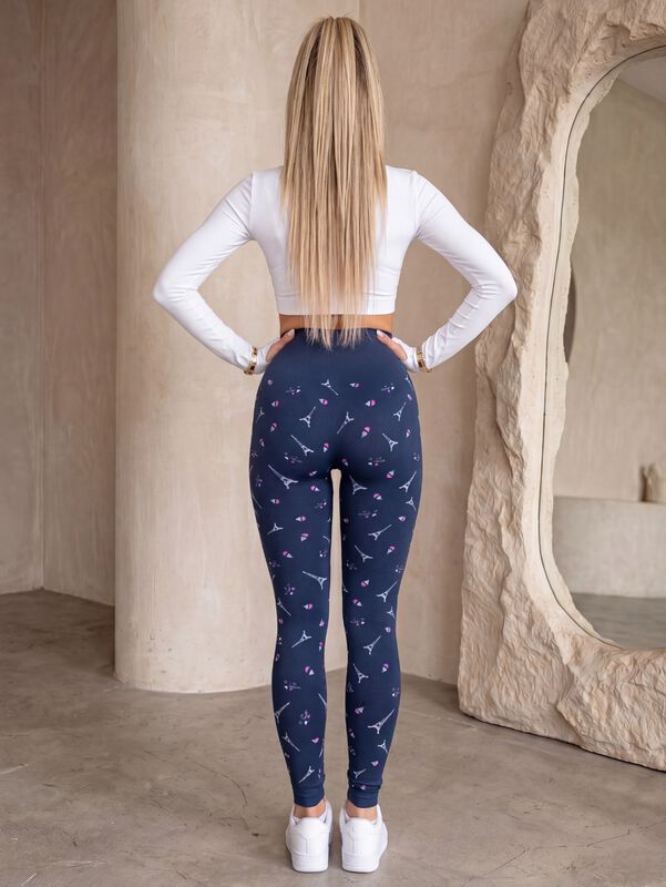 Leggings Stretch De Cintura Alta Lic-0210 Marin... image number null