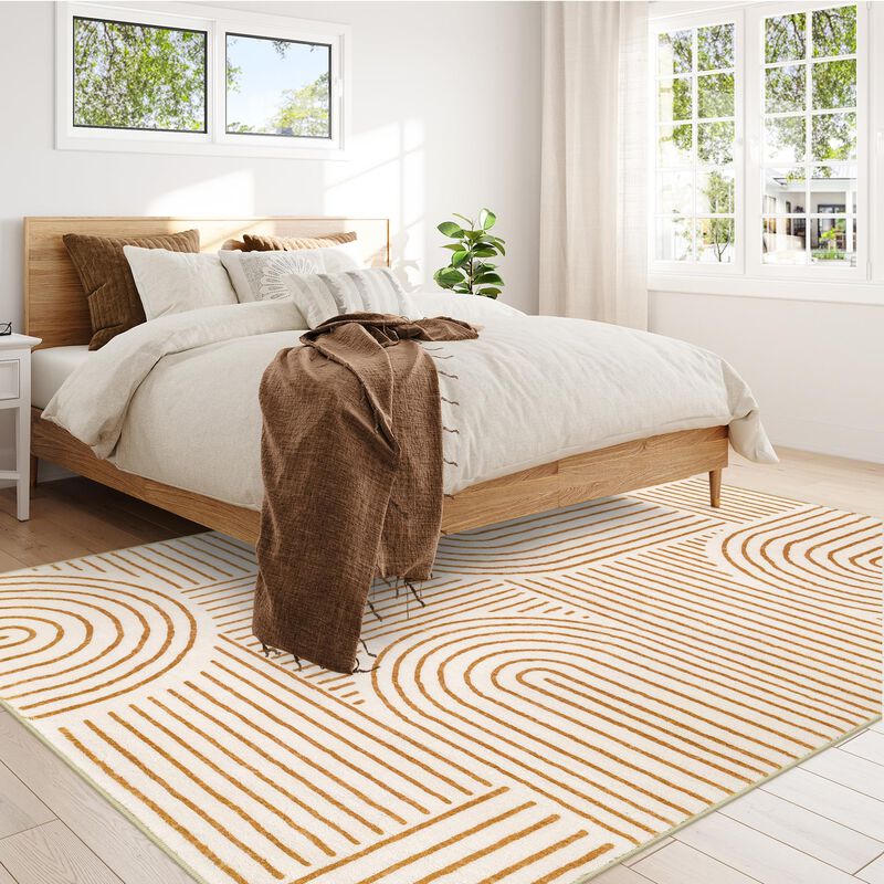 Alfombra De &Aacute;rea Lahome 183x274 cm Lavable Con ... image number null