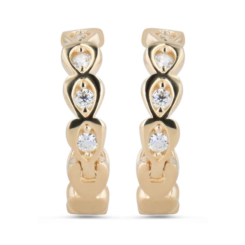 Arracadas De Oro Amarillo 14K Con Zirconias (10... image number null