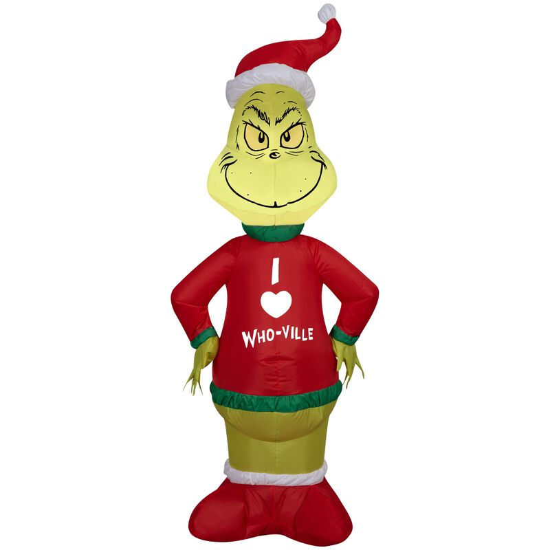 Su&eacute;ter Navide&ntilde;o Inflable Grinch Gemmy De 1,2 M ... image number null