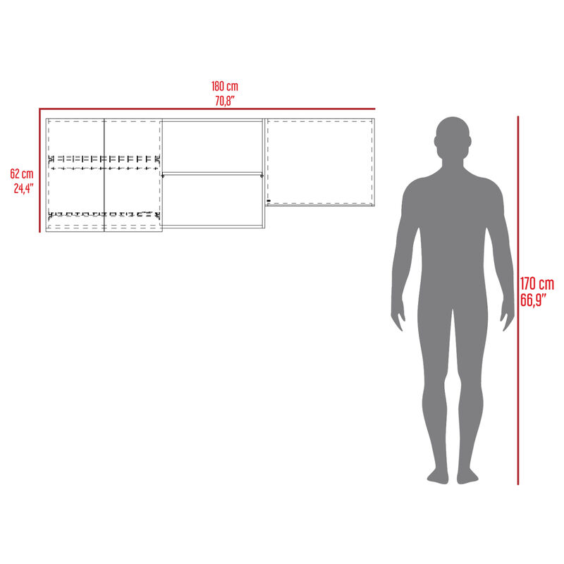 Mueble Superior De Cocina Vimo Kronos Y Blanco ... image number null