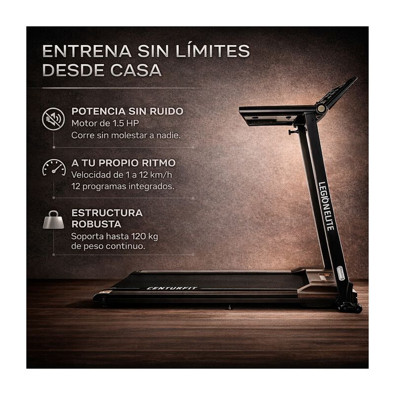 Caminadora El&eacute;ctrica Plegable Residencial 1.5hp... image number null