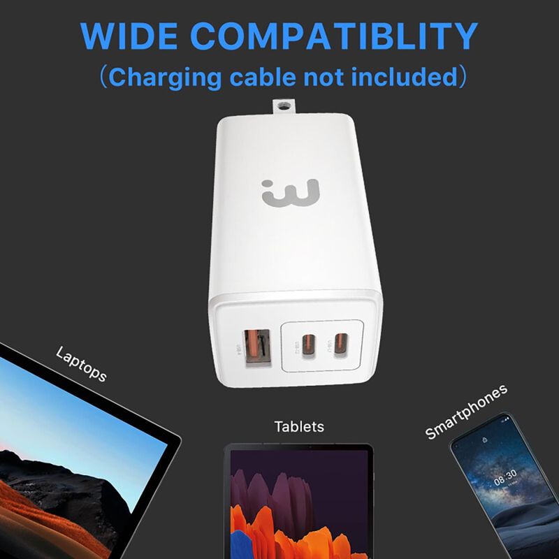 Cargador Ac Mybat 67w Gan Universal Usb-c Para ... image number null