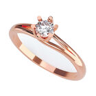 Anillo de Compromiso de 14K con Diamante de Laboratorio 0.20 CT F VS1 Talla 9 ORO ROSA 14K&ndash; / FJ715-20-14R-LG-9