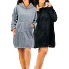 Set De 2 Camisones Para Dormir Mujer Pijama Aborregada Batas Dama PIJ-087-PX2 Variedad de Colores Blus&oacute;n Maxi Sudadera