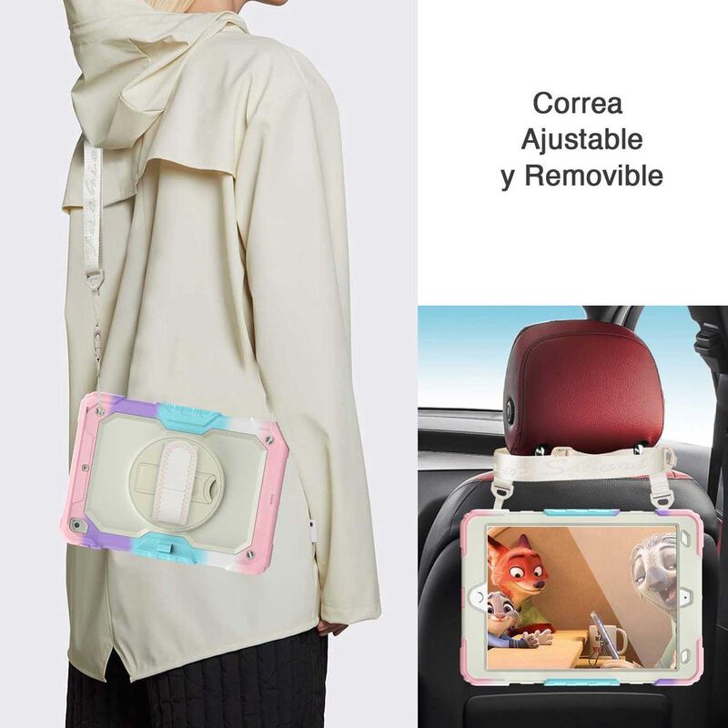 Funda TEKKU StrapB uso rudo para iPad 9 iPad 8 ... image number null