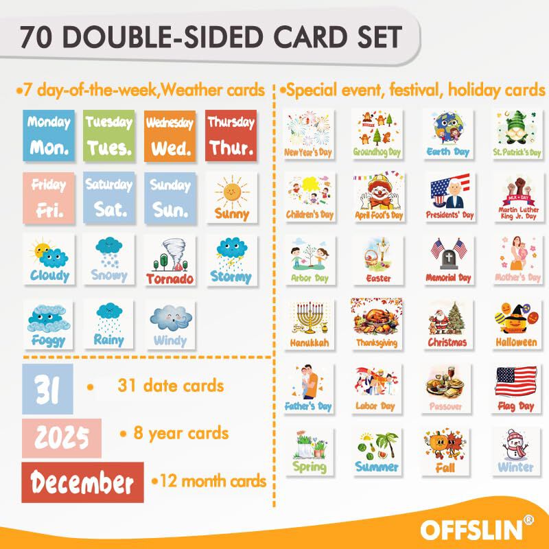 Calendario Offslin 71 cm X 62 cm, 70 Tarjetas, ... image number null