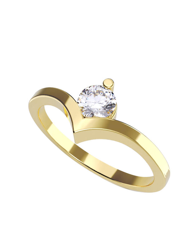 Anillo de Compromiso de 14K con Diamante de Lab... image number null