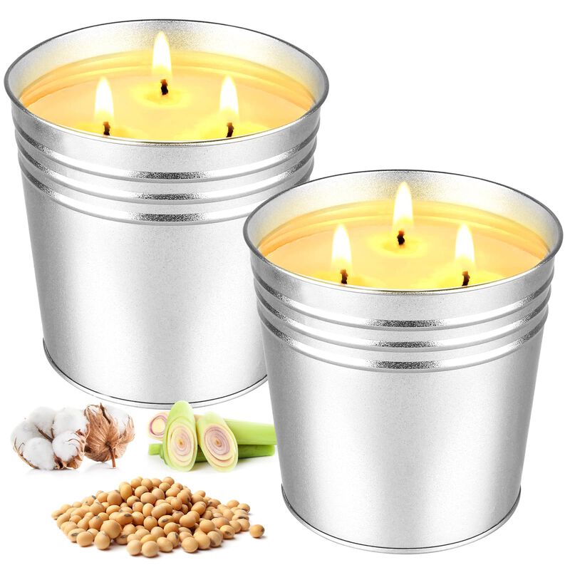 Velas De Citronela Ofun, 1 Litro, 3 Mechas, Paq... image number null