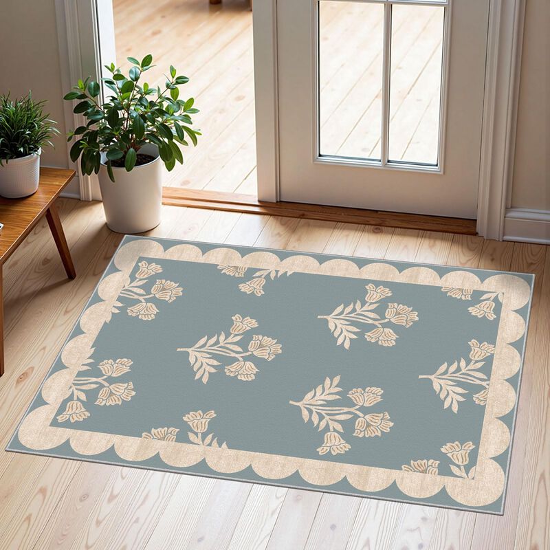 Felpudo Othilic Para Entrada 61 &times; 46 cm Azul Co... image number null