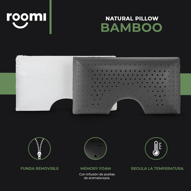 Almohada Roomi Shoulder Infusión Carbón De Bamb... image number null