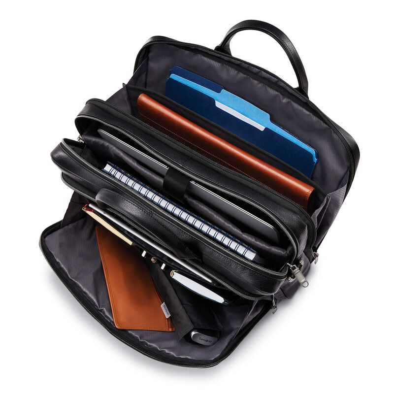 Malet&iacute;n Samsonite Classic Leather Toploader Neg... image number null