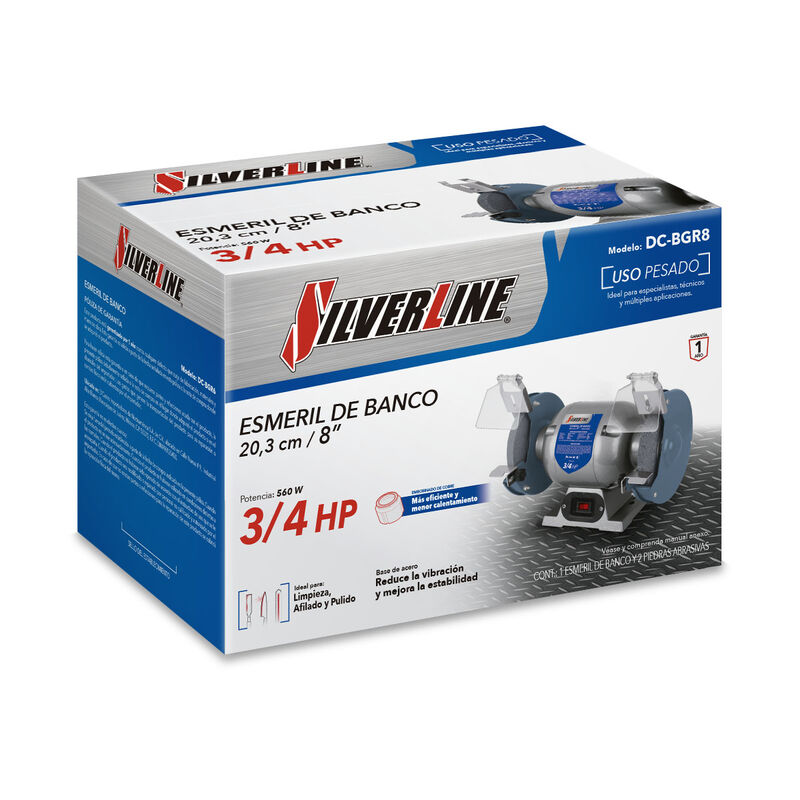 Esmeril de Banco Silverline  de 8 Pulgadas Colo... image number null