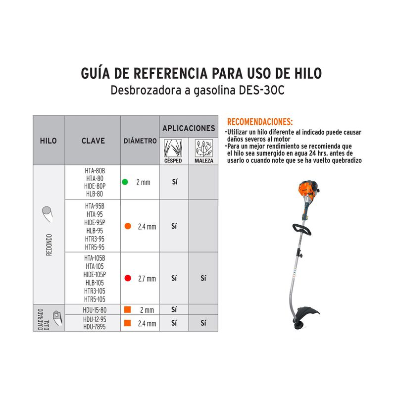 Desbrozadora A Gasolina 30 Cc Mango 'D' 17' Cor... image number null