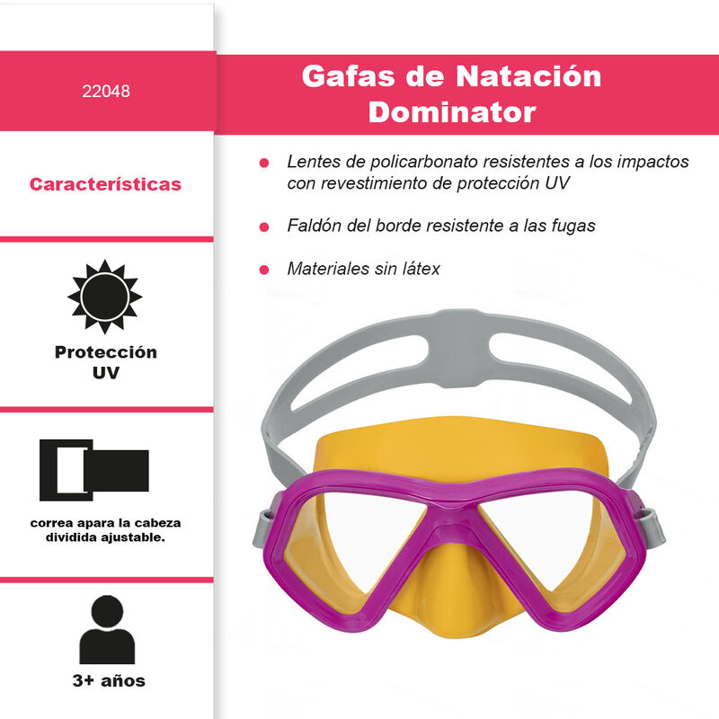 Goggles Visor Snorkel Morado Ni&ntilde;os 3 A&ntilde;os Prote... image number null
