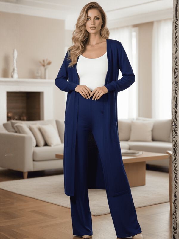 Conjunto Dama Pantal&oacute;n y C&aacute;rdigan Conj-081 Mari... image number null