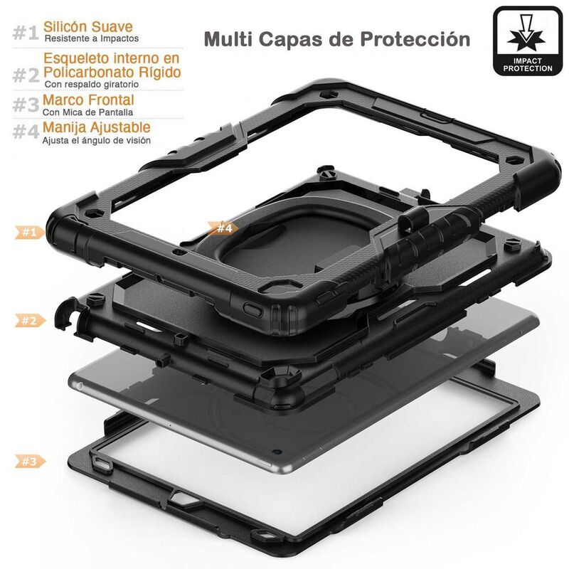 Funda TEKKU HandleD uso rudo para iPad 10 de 10... image number null