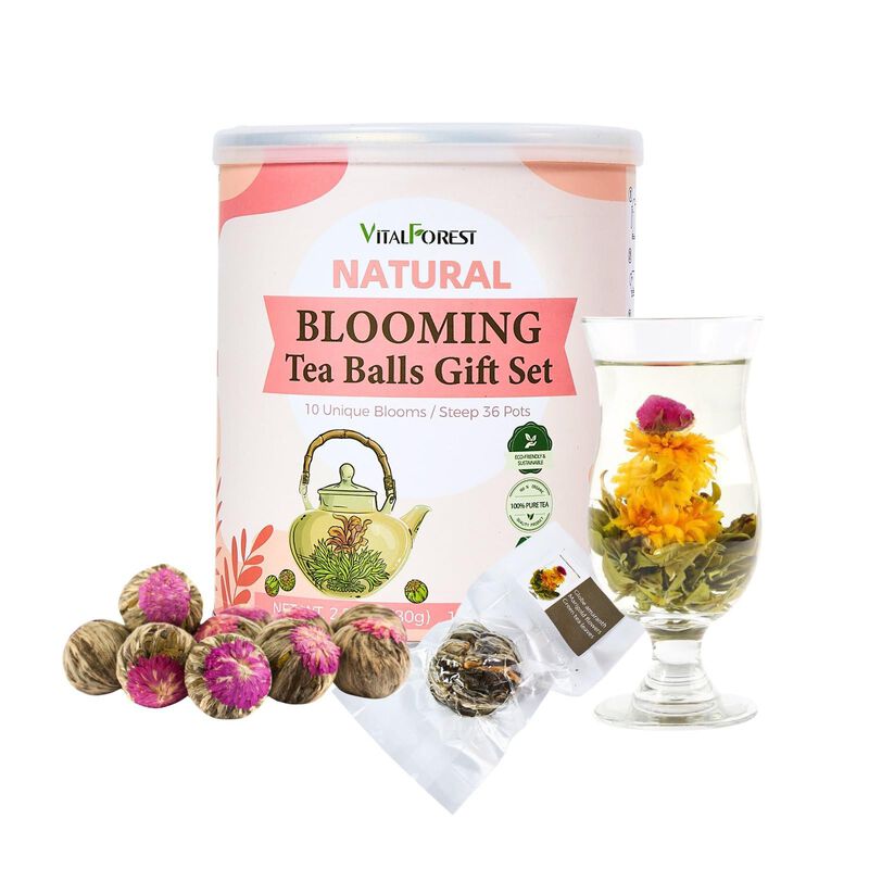 Set De Regalo De Flores De T&eacute; Florecientes Vita... image number null
