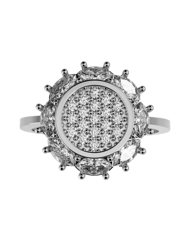 Anillo de Compromiso en Oro de 14K con Circonia... image number null