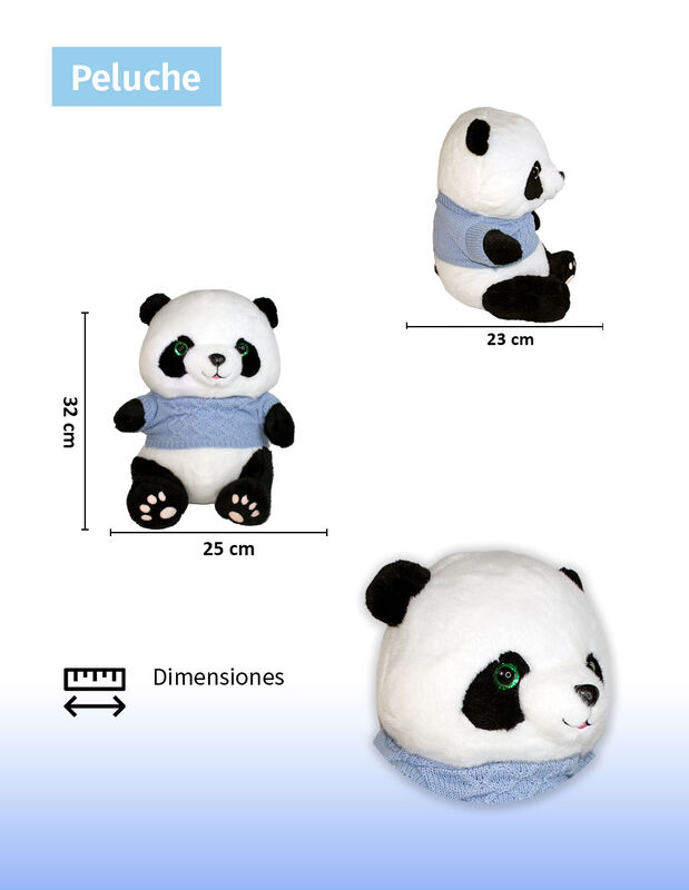 Oso Panda Oso De Peluche Con Su&eacute;ter Suave Regal... image number null