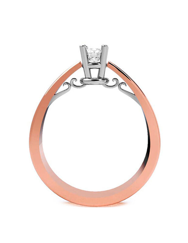 Anillo de Compromiso de 14K con Circonia Talla ... image number null