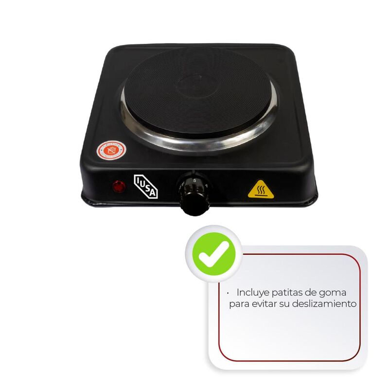 Parrilla El&eacute;ctrica, 1 Quemador De Disco, 1000 W... image number null