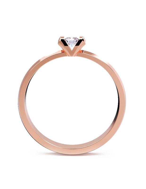 Anillo de Compromiso de 14K con Diamante de Lab... image number null