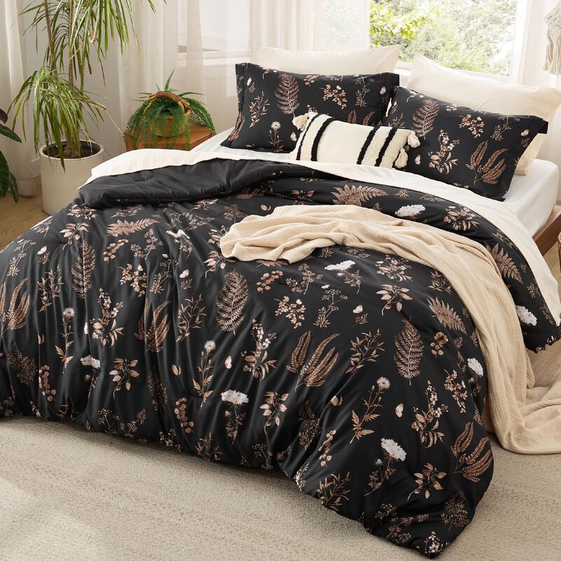 Juego De Edred&oacute;n Bedsure Floral Queen Size Con ... image number null