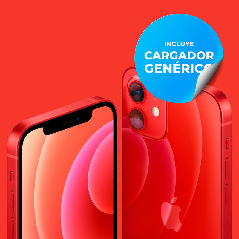 Iphone 12 Reacondicionado 64Gb Rojo + Cargador ... image number null