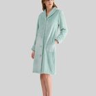 Bata Jacquard con Botones Verde