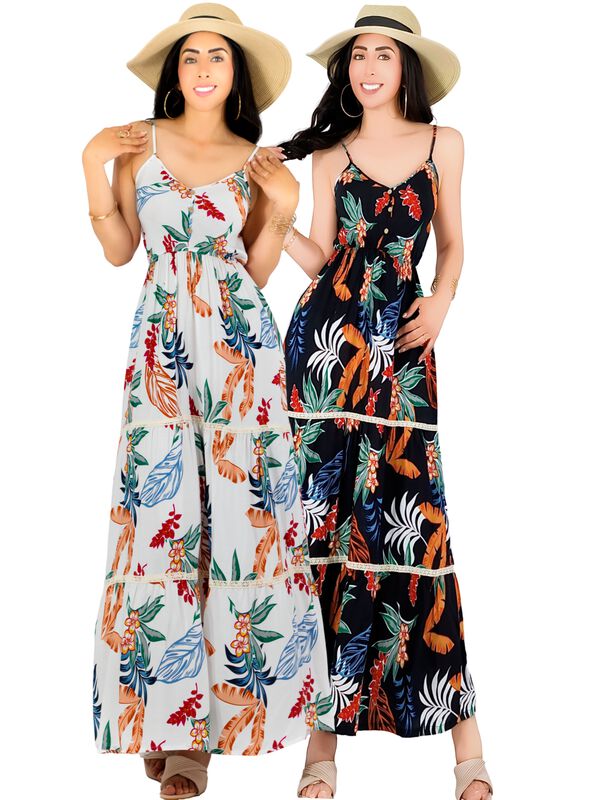 Pack de 2 Vestidos Maxi Casual VES-1017-PX2 Bla... image number null