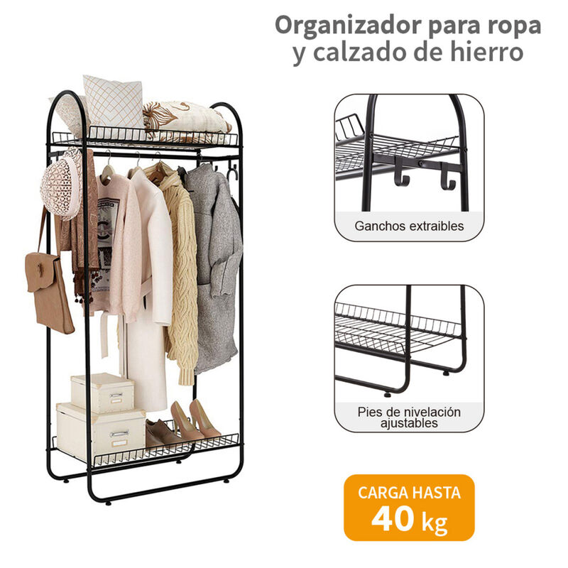 Rack Organizador Closet Para Ropa Y Calzado De ... image number null