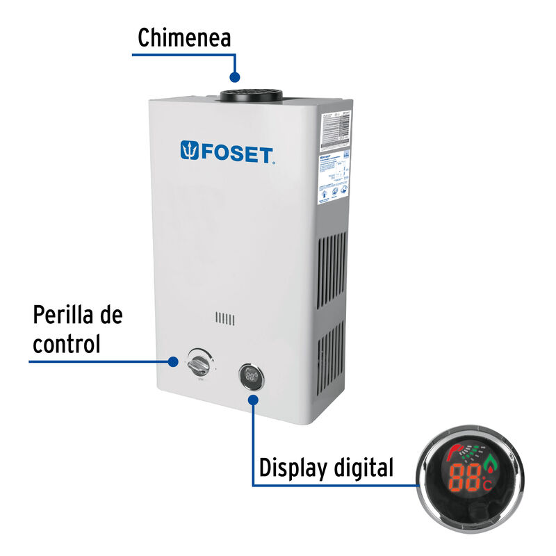 Calentador de Paso Instantáneo 6 L 1 Servicio G... image number null