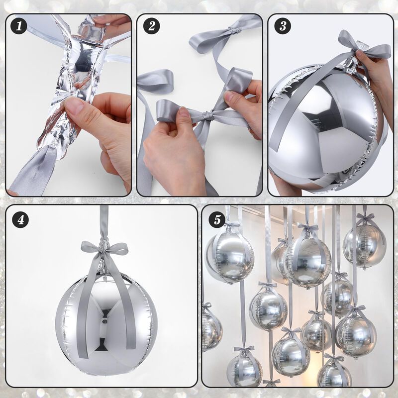 Globos Jolliludo 56 cm/38 cm/25 cm Plateado &ndash; P... image number null