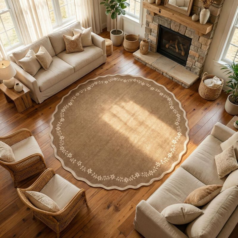 Alfombra Redonda Lavable Garveehome 244 cm image number null