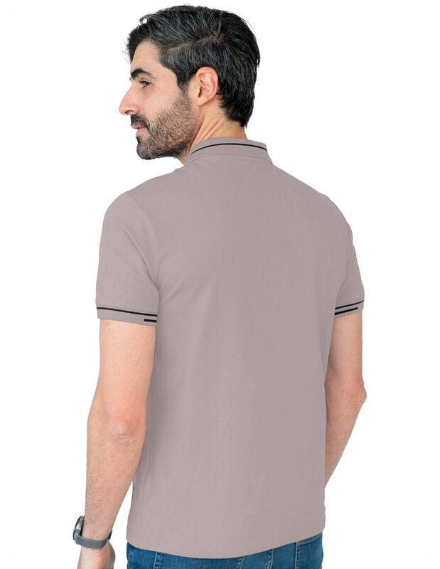 Playera Hombre Premium Cuello Con Cierre Café M... image number null