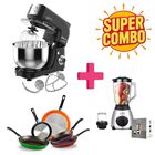 Combo Batidora de Pedestal Koblenz 4.8L + Licuadora Lar Vaso Vidrio 1.5L + Juego 5 Sartenes Ekco END