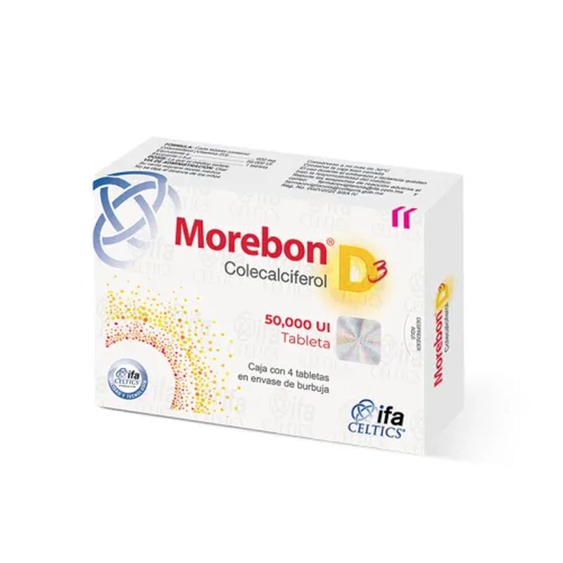 MOREBON COLECALCIFEROL 50 000 UI CON 4 TABLETAS image number null