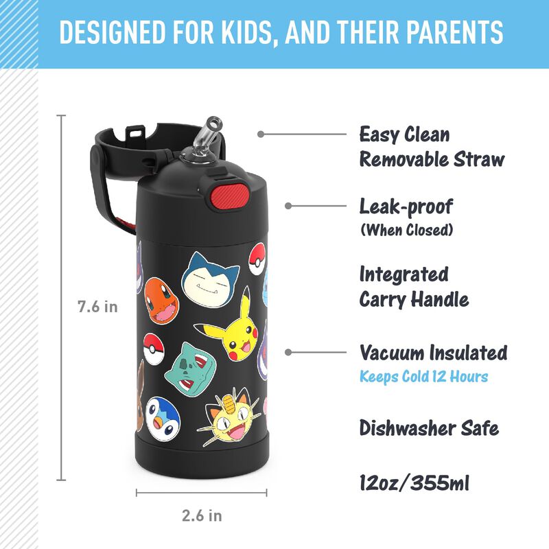 Botella De Agua Thermos Funtainer Pok&eacute;mon Para ... image number null