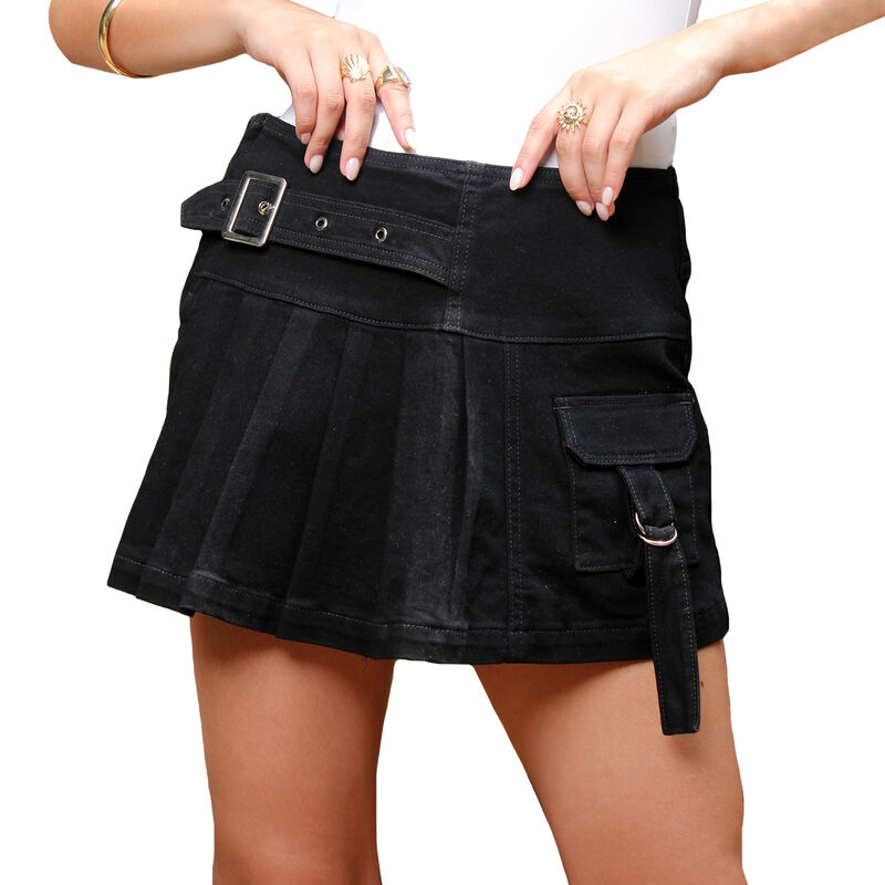 Short Falda Mujer Tiro Medio Negro image number null