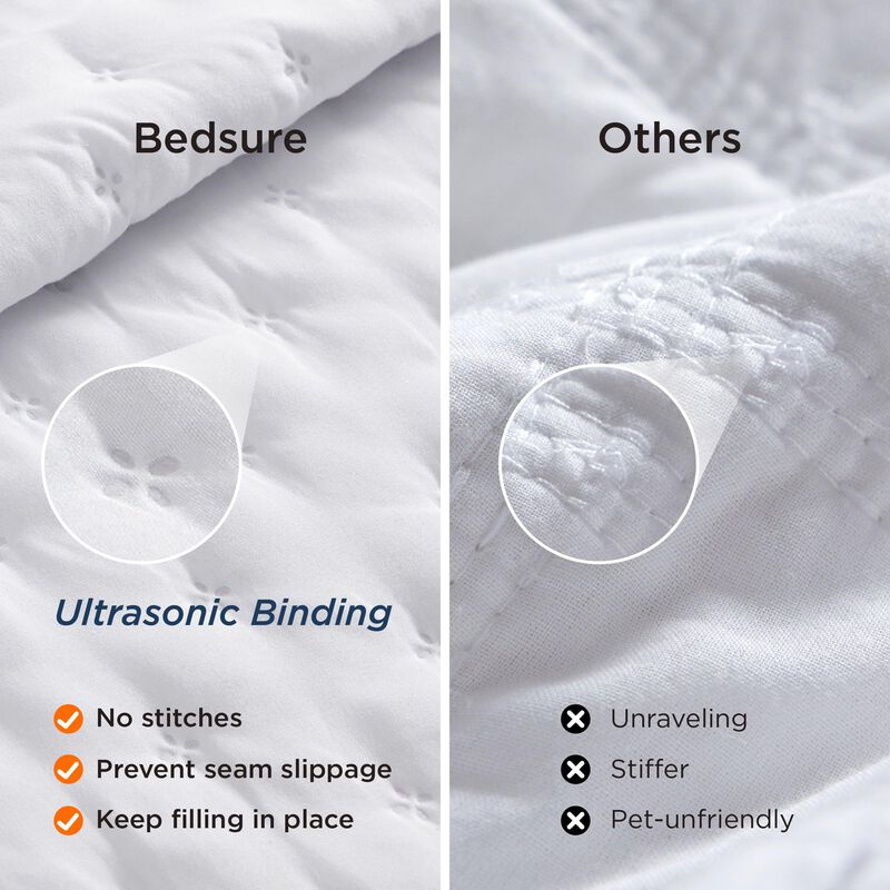 Juego De Ropa De Cama Bedsure, Tama&ntilde;o King, Bla... image number null