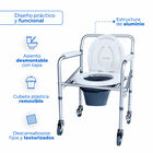 Silla C&oacute;modo Plegable Aluminio Altura Ajustable Frenos Handy